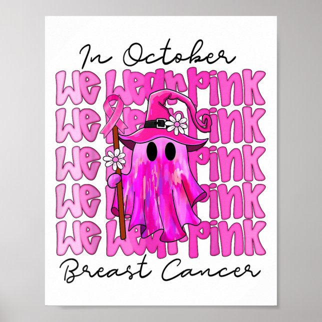 I oktober 2011 Bära vi NK Cute Ghost Breast Cancer Poster (Framsidan)
