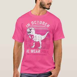 I oktober 2011 Bära vi Rosa Breast Cancer Dinosaur T Shirt