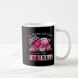 I oktober 2011 Bära vi Rosa Football Breast Cancer Kaffemugg