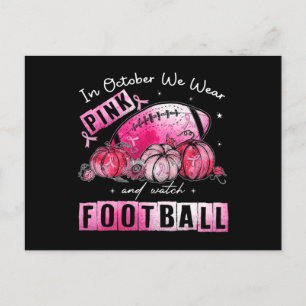 I oktober 2011 Bära vi Rosa Football Breast Cancer Vykort