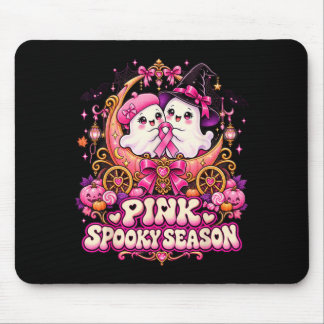 I oktober bär rosa spökhäxa bröstcancer musmatta