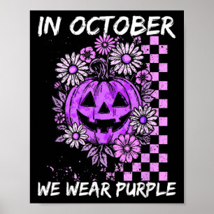 I Oktober Bär Vi Lila Våld i Heminredning Vintage Poster