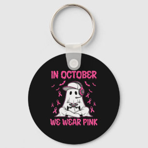 I oktober bär vi Nk bröstcancer gaming spök Y Nyckelring