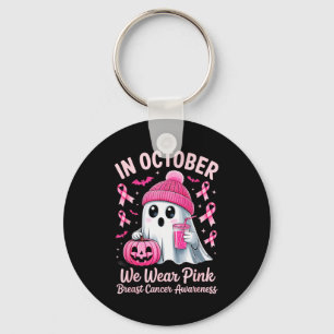 I Oktober Bär Vi Nk Bröstcancer Medvetenhet Hallow Nyckelring