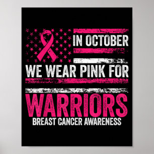 I Oktober Bär Vi Nk För Krigare Bröstcancer A Poster