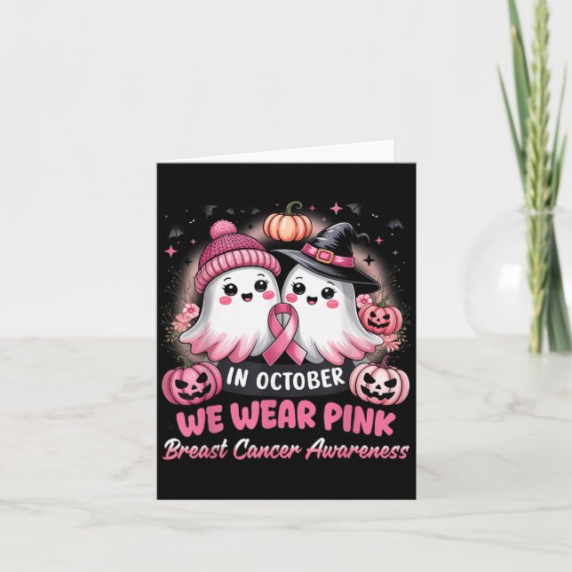 I Oktober Bär Vi Nk Spökhäxa Bröstcancer På Kort (Framsida)