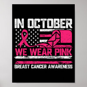 I Oktober Bär Vi Nk Stal Arbetare Bröstcancer  Poster