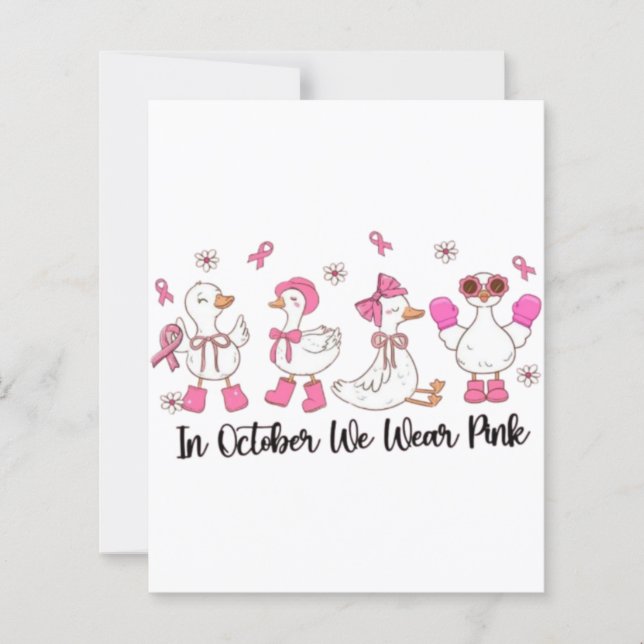 I Oktober Bär Vi Rosa Ankdesign 🎀🦆💗 (Framsida)