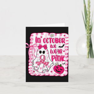 I oktober bär vi rosa bandspöke bröstcancer medvet kort