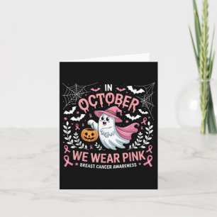 I Oktober Bär Vi Rosa Bröstcancer Medvetenhet Ha Kort