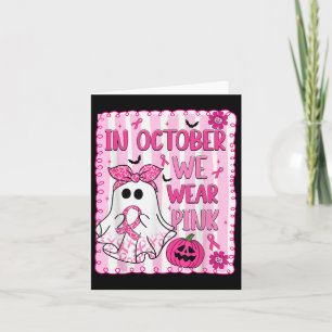 I Oktober Bär Vi Rosa Bröstcancer Medvetenhet Ha Kort