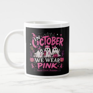 i oktober bär vi rosa Bröstcancer medvetenhet Jumbo Mugg