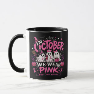 i oktober bär vi rosa Bröstcancer medvetenhet Mugg