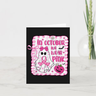 I Oktober Bär Vi Rosa Coquette Bröstcancer Awa Kort