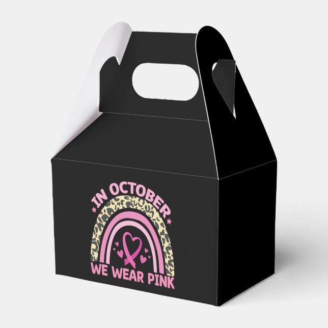 I oktober bär vi rosa för bröstcancerupplysning presentaskar (Framsidan Sidan)
