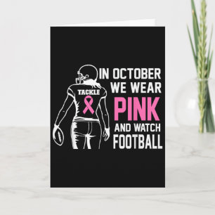 I Oktober Bär Vi Rosa Fotboll Bröstcancer Awa Kort