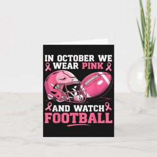 I Oktober Bär Vi Rosa Fotboll Bröstcancer Awa Kort