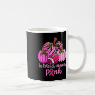 I Oktober Bär Vi Rosa Fotbollspumpa Bröstcancer Kaffemugg