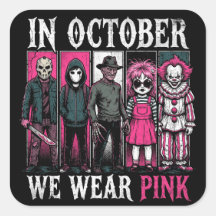 I Oktober Bär Vi Rosa Halloweenfigurer