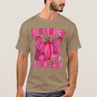 i oktober bär vi rosa pumpa bröstcancer medvetenhe t shirt