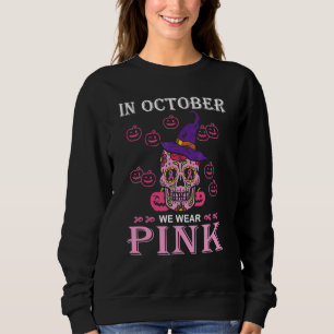 I Oktober Bär Vi Rosa Sockerskalle T Shirt
