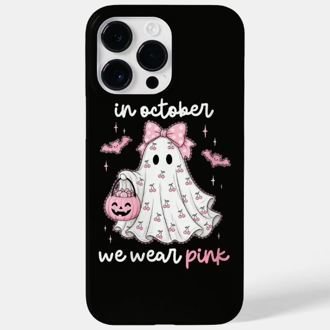 i oktober bär vi rosa spök Halloween (Baksida)
