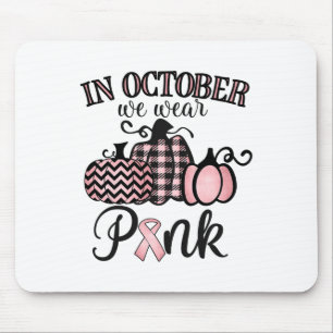 I Oktober Bär Vi Rosa Tacksgiving Bröstcancer Musmatta