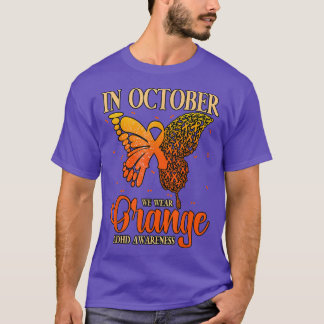 I oktober Bära Orange ADHD 846 T Shirt