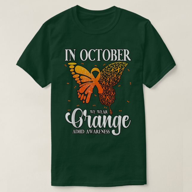 I oktober Bära Orange ADHD 848 T Shirt (Design framsida)