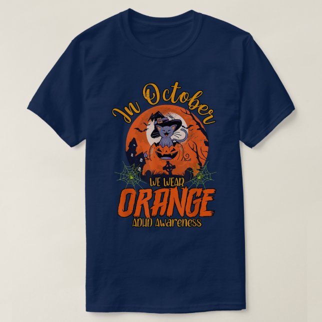 I oktober Bära Orange ADHD 850 T Shirt (Design framsida)