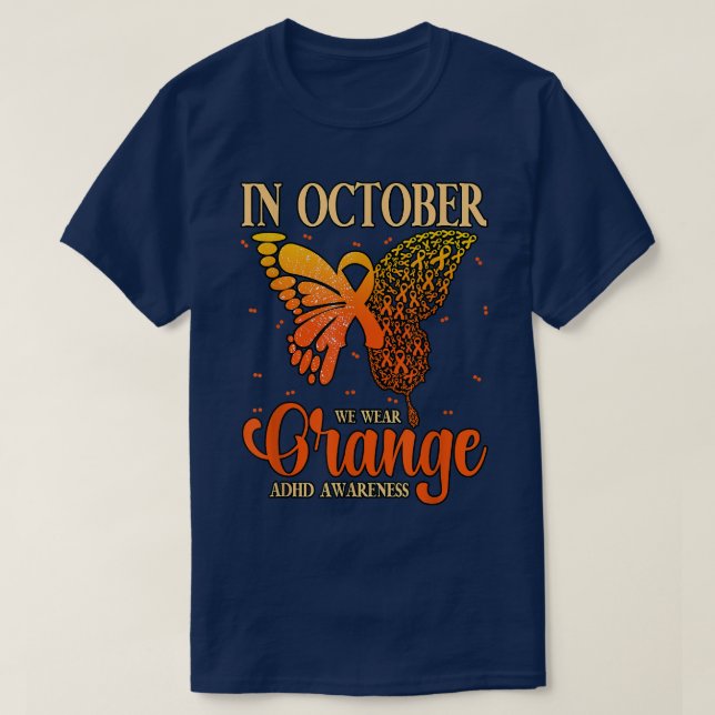 I oktober Bära Orange ADHD 852 T Shirt (Design framsida)