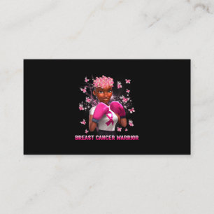 I oktober Bära Rosa Black Woman Breast Cancer Visitkort