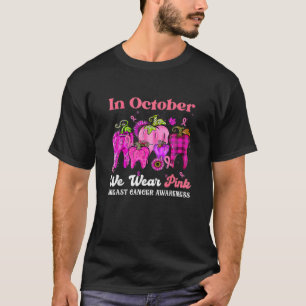 I oktober Bära Rosa Breast Cancer Awareness Denti T Shirt