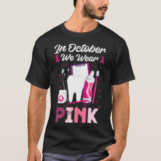 I oktober Bära Rosa Breast Cancer Awareness T Shirt