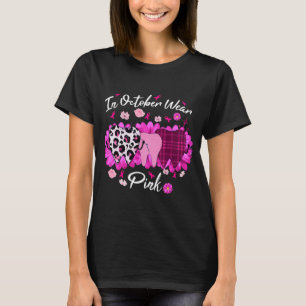 I oktober Bära Rosa Breast Cancer Dentist Dental T Shirt