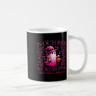 I oktober Bära Rosa Breast Cancer Ghost Hallow Kaffemugg