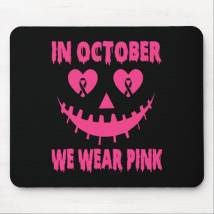 I oktober Bära Rosa Breast Cancer Halloween Pu Musmatta