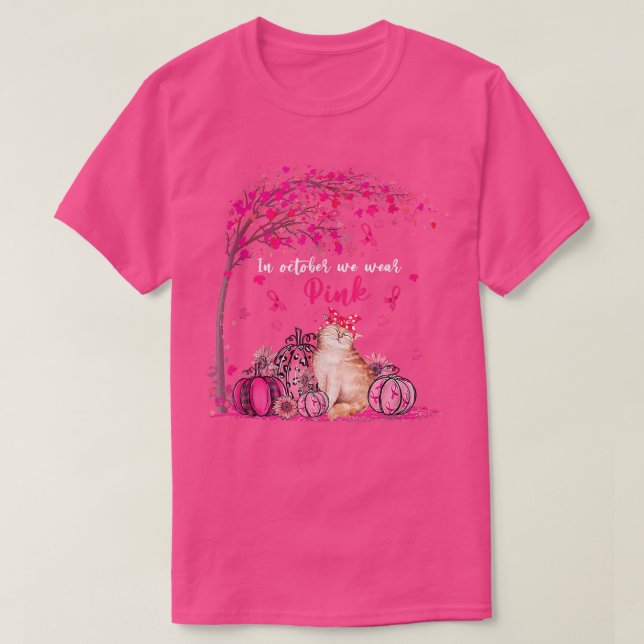 I oktober Bära Rosa Cute Breast Cancer Awa T Shirt (Design framsida)