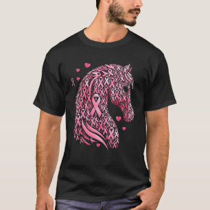 I oktober Bära Rosa Cute Horse Breast Cancer A T Shirt