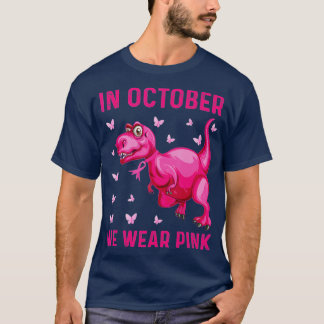 I oktober Bära Rosa Dinosaur T Shirt