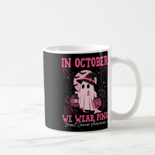 I oktober Bära Rosa Ghost Breast Cancer Awaren Kaffemugg
