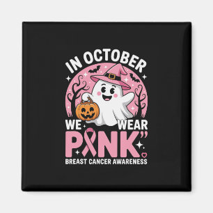 I oktober Bära Rosa Ghost Breast Cancer Awaren Magnet
