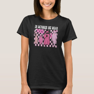 I oktober Bära Rosa Ghost-familjen Halloween T Shirt