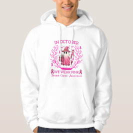 I oktober Bära Rosa Ghost Witch Breast Cancer Hoodie