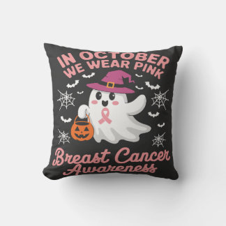 I oktober Bära Rosa Ghost Witch Breast Cancer Kudde
