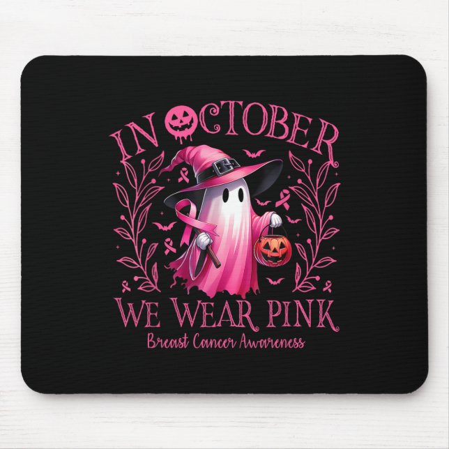 I oktober Bära Rosa Ghost Witch Breast Cancer Musmatta (Framsidan)