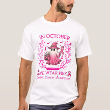I oktober Bära Rosa Ghost Witch Breast Cancer