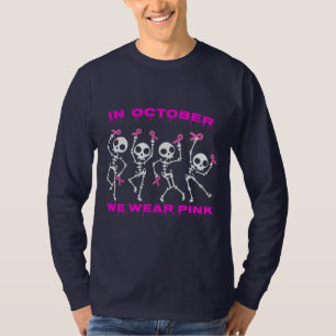 I oktober Bära Rosa Ghost Witch Breast Cancer T Shirt