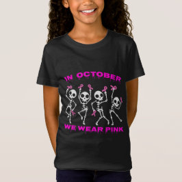 I oktober Bära Rosa Ghost Witch Breast Cancer T Shirt