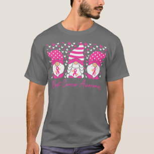 I oktober Bära Rosa Gnome Breast Cancer Awaren T Shirt